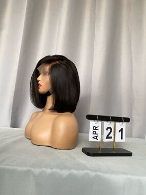 10” Straight Human Hair Wig  13×4 Lace Frontal
